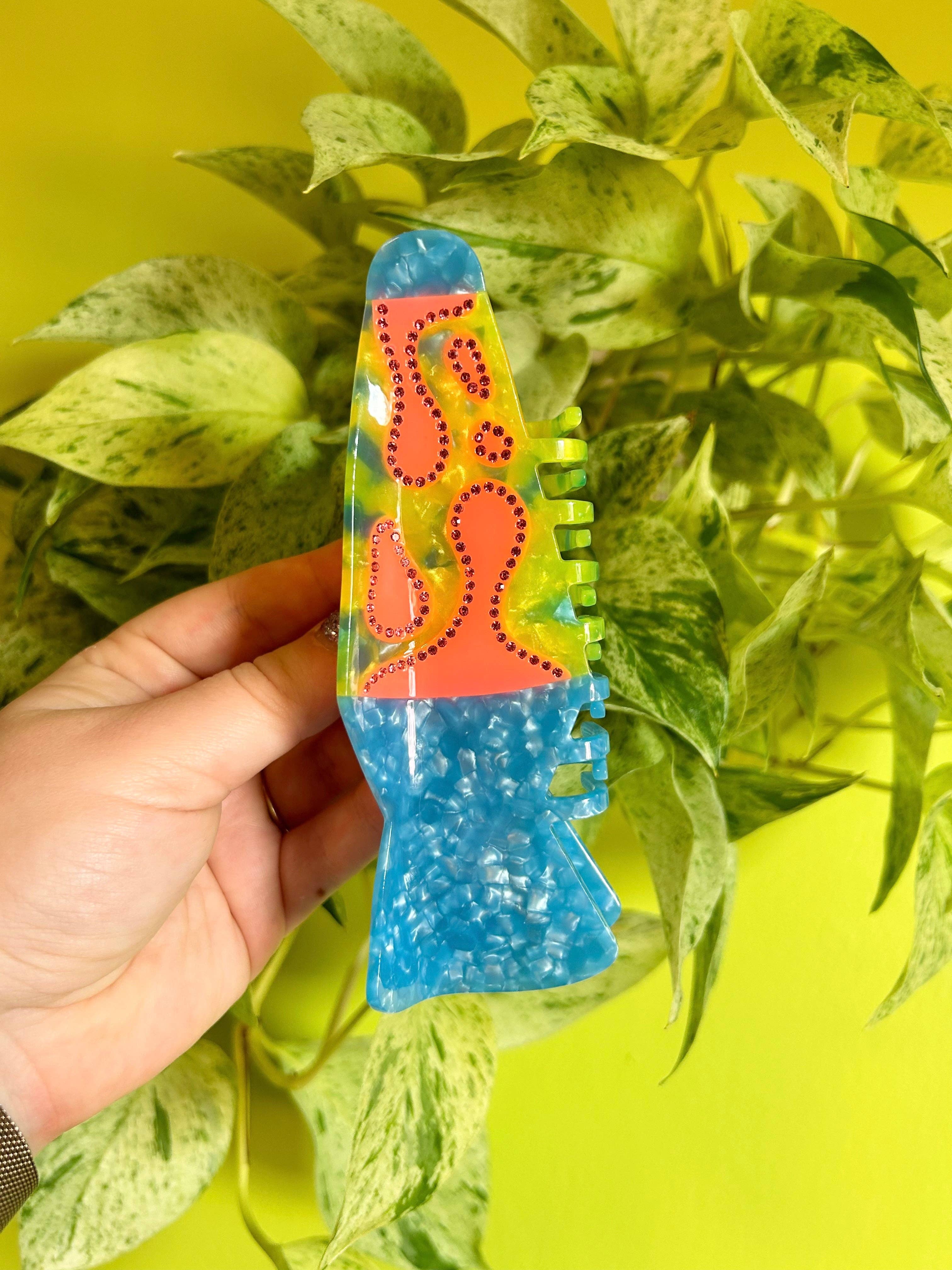 The Peach Fuzz - Wholesale Hair Accessories Set - Women's - Rhinestone Lava Lamp Hair Claw4