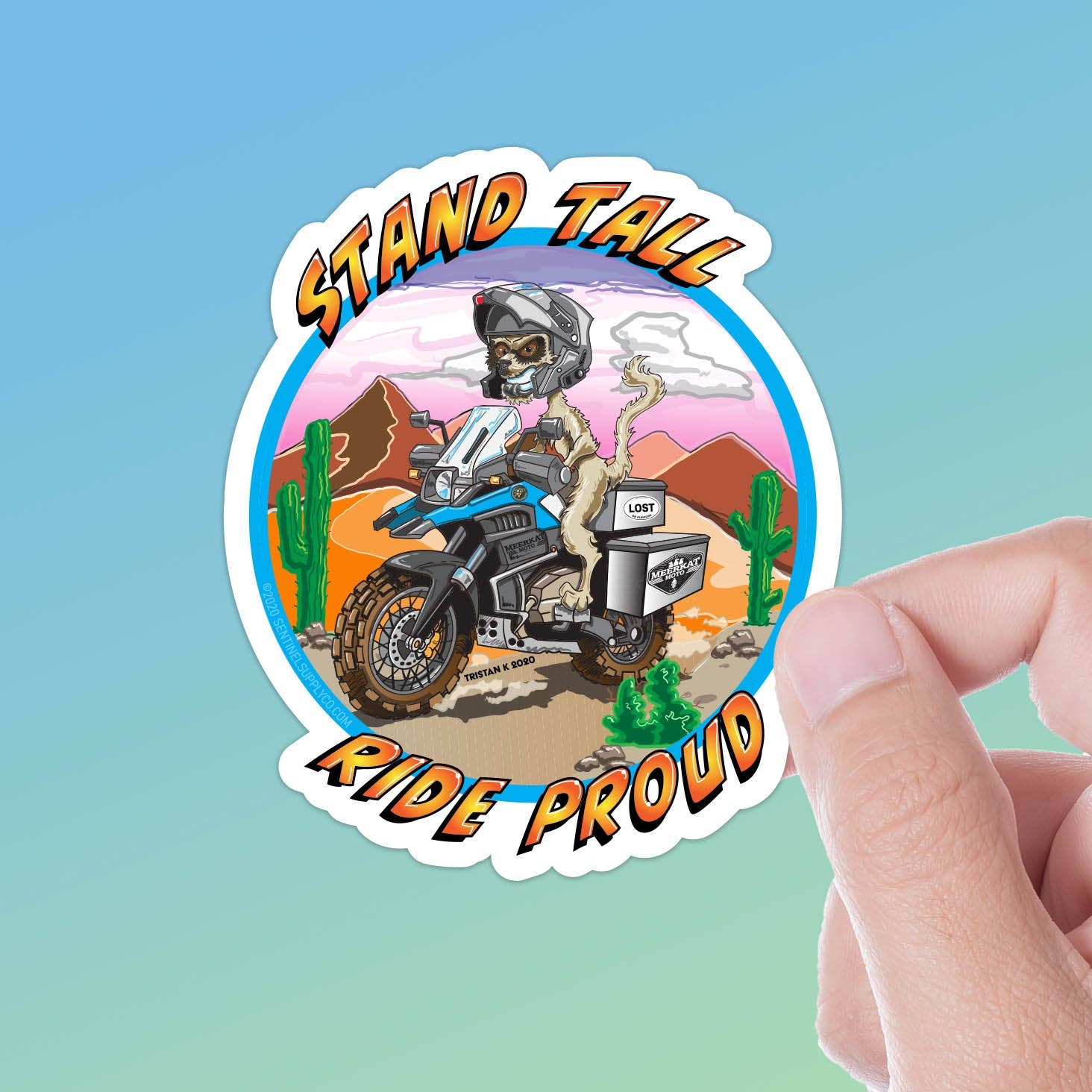 Sentinel Supply - Wholesale Sticker - Meerkat Moto Desert Art Stickers for ADV Motorcycles6