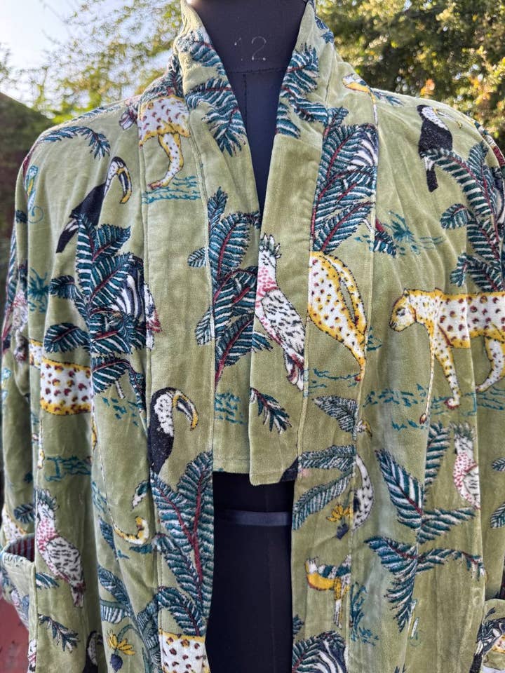 GYPSY STUDIO - Wholesale Jacket - Women's - Animal Printed Indian Cotton Velvet Jacket Women Jacket Coat1