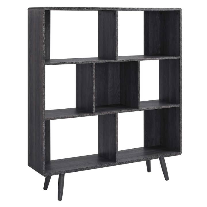 Transmit 7 Shelf Wood Grain Bookcase for wholesale by Modway