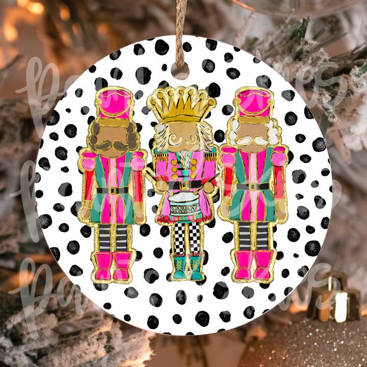 Décoration de Noël Pink Preppy Casse-noisettes pour la vente par Painted Skies