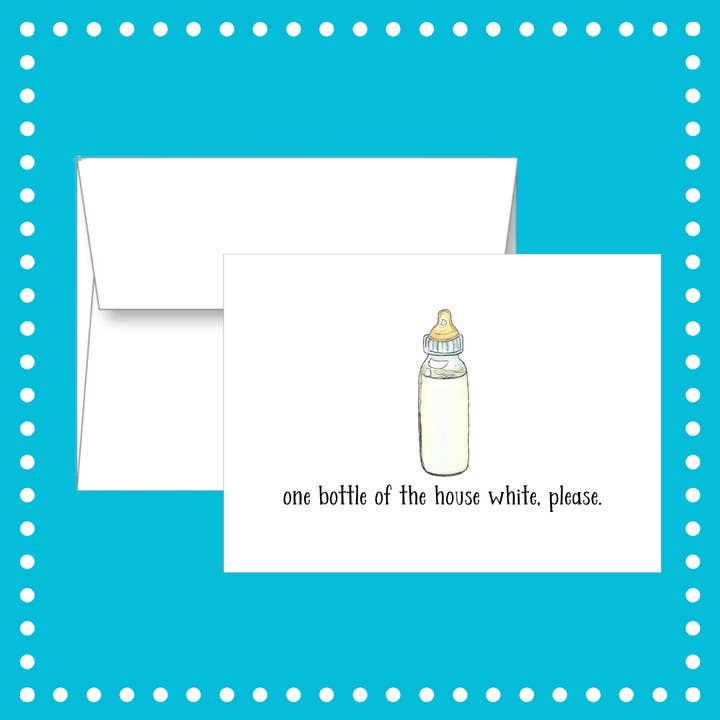 House White Funny New Baby Card for wholesale by Note Worthy Paper Place
