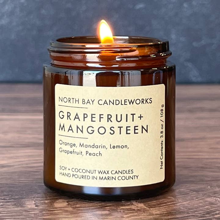 Grapefruit Mangosteen (Mini Size, 3.8 oz) for wholesale by North Bay Candleworks