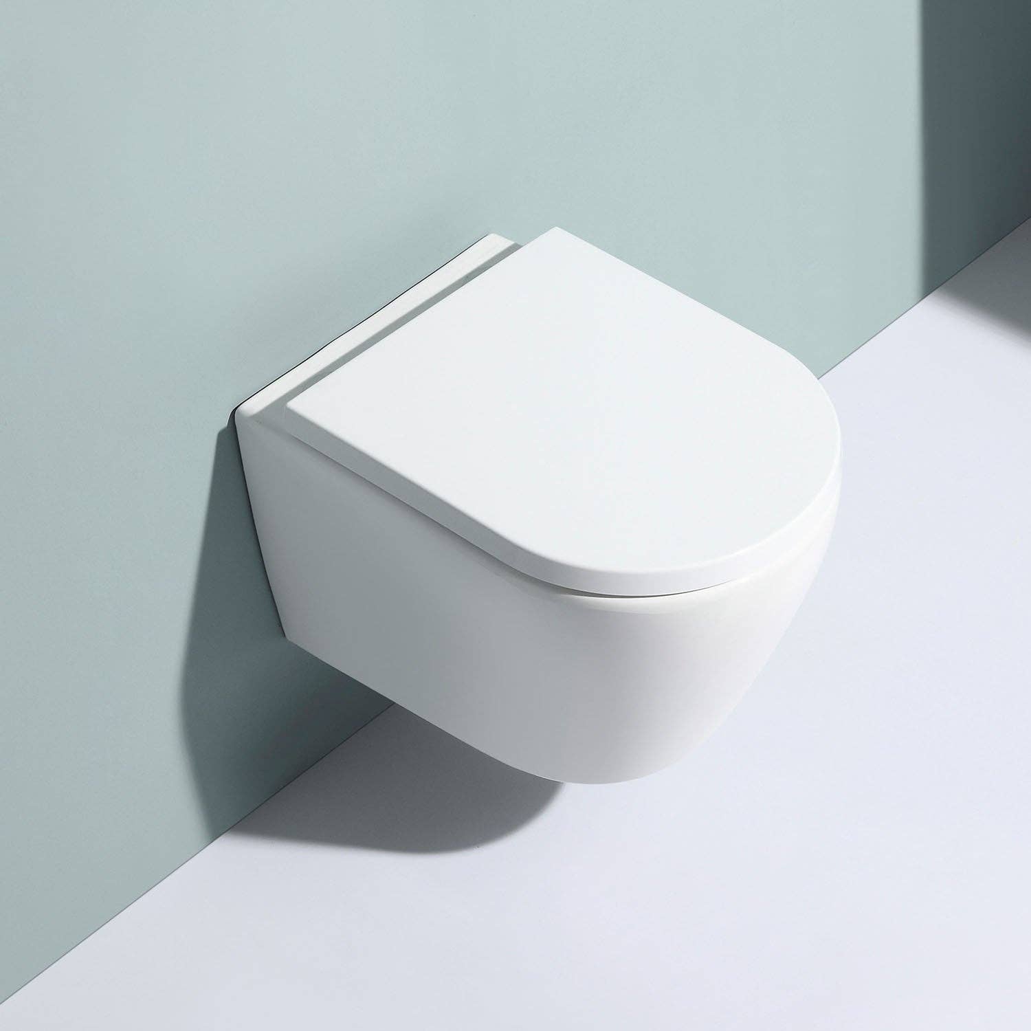 Stilform Handels GmbH – Engroshandel Tilbehørssæt til badeværelset – Whirlflush væghængt toilet Soho 3.0 uden kant med tornado skyl i hvid højglans inkl. toiletsæde5