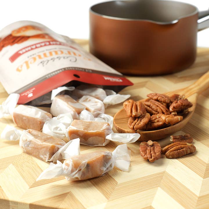 Cassi's Caramels - Wholesale Caramel - 4 oz Cassi’s Pecan Caramels1