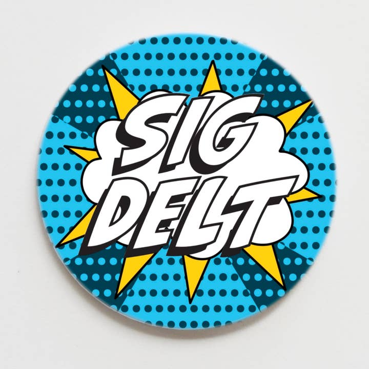 Sigma Delta Tau Super Greek Button - 3.00 inch for wholesale by Good Vibez Collegiate