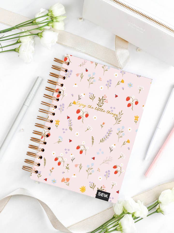 Happy Calendar planner spiral binding - little things 2025 for wholesale by SEIK