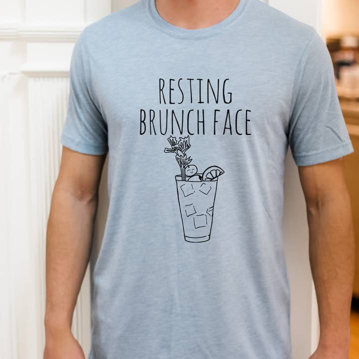 Moonlight Makers - Wholesale Screen Printed T-Shirt - Men's - Resting Brunch Face - Funny Men's Tee - Bloody Mary