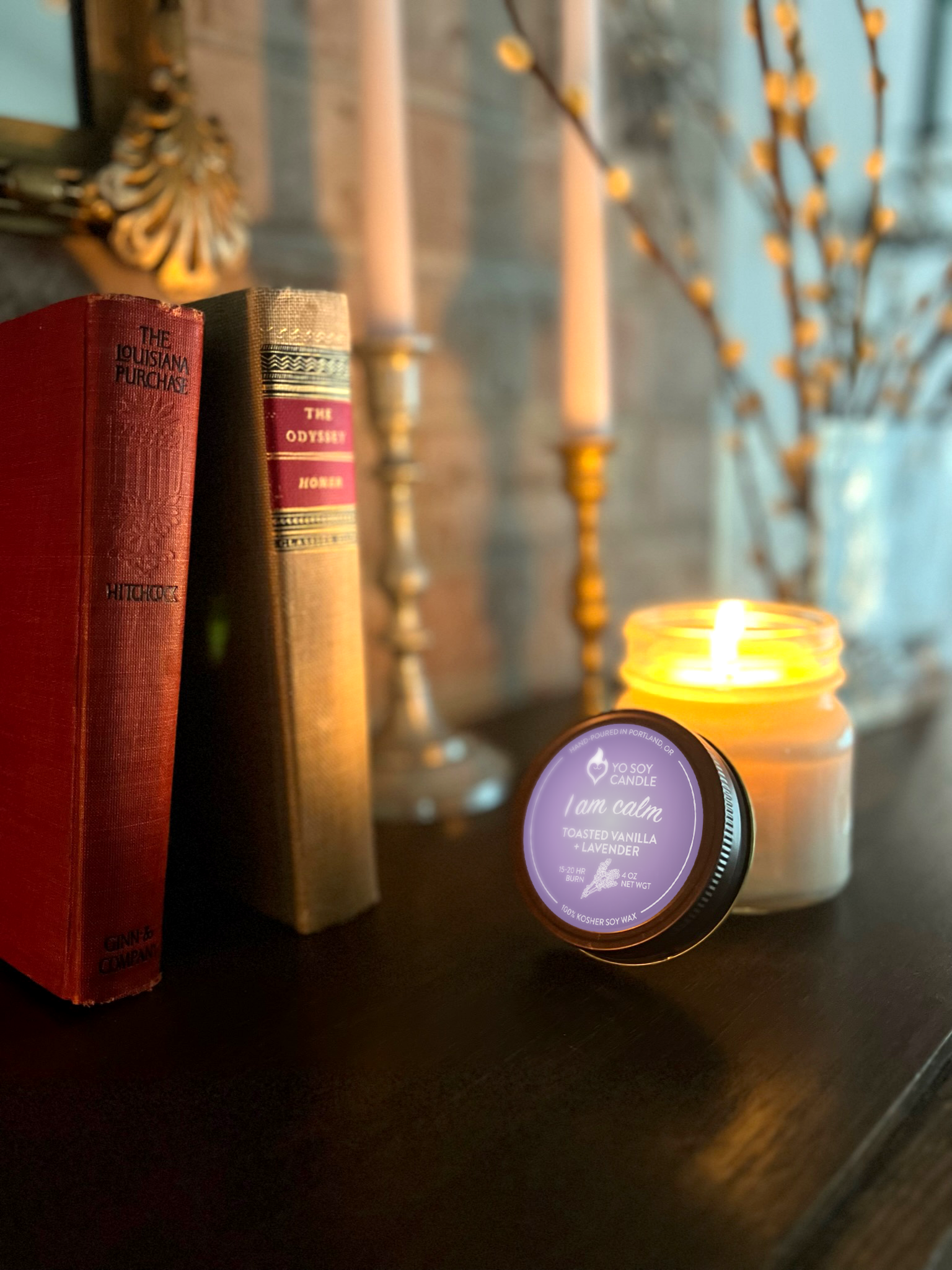 Yo Soy Candle - Wholesale Jar/Filled Candle - I AM CALM : Toasted Vanilla + Lavender3