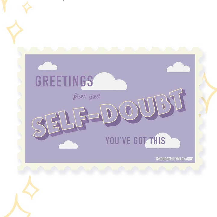 Autocollant Self-Doubt pour la vente par Yours Truly, Mary Anne