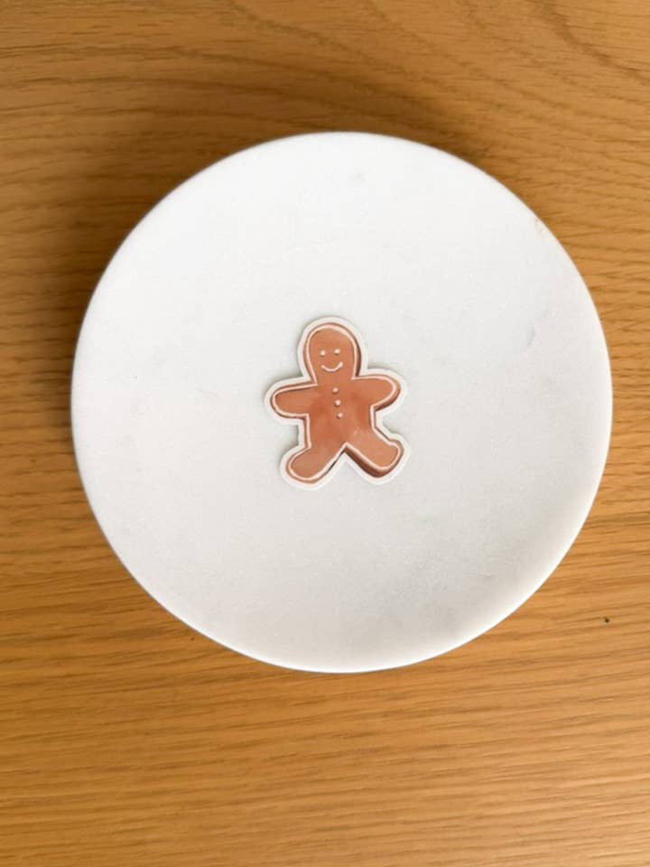 Gingerbread Cookie Sticker for wholesale by The Tiny Bookshelf