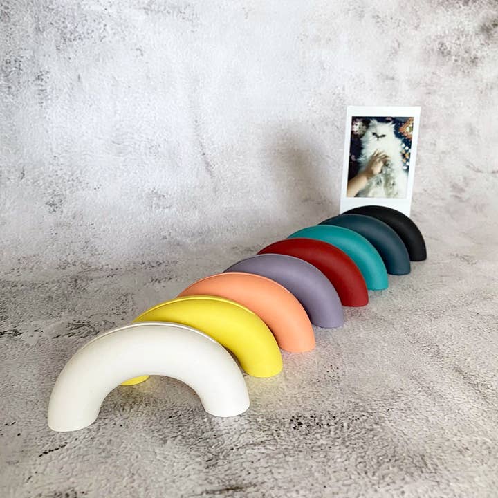 Lines+Dots - Vendita all'ingrosso Supporto per cornice - Portafoto - Supporti fotografici fatti a mano in jesmonite - Forma ad arco