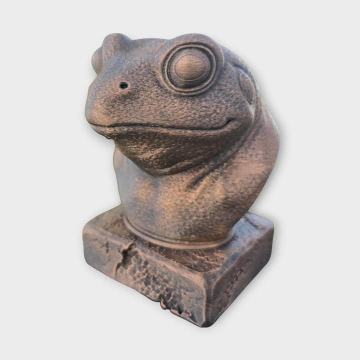Busto de rana - estatua/decoración para el hogar, regalo para amantes de los animales, para él o para ella, adorno pintado a mano para venta al por mayor de 3DijkstraFinds