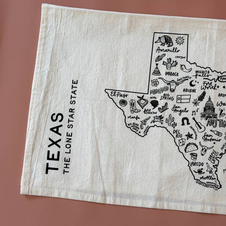 By Aleisha - Wholesale Tea Towel - State of Texas Tea Towel6