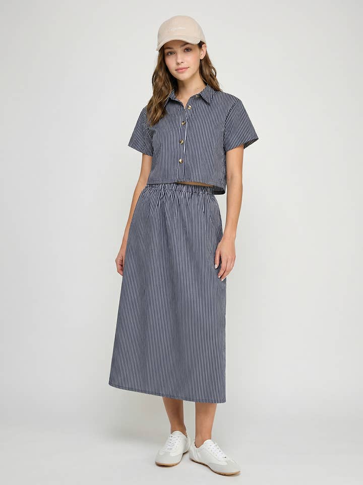 Striped Two Piece Matching Set for wholesale by RUBIENN