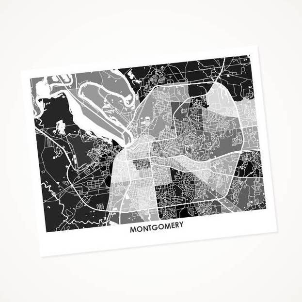 Juanita's Adventures - Wholesale Art Print - Juanitas Montgomery Map Print0