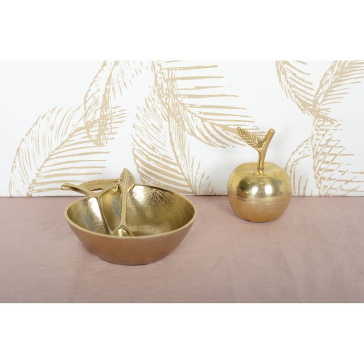 AULICA - Wholesale Decorative Box - Golden apple box 7.5x7.5x11cm2