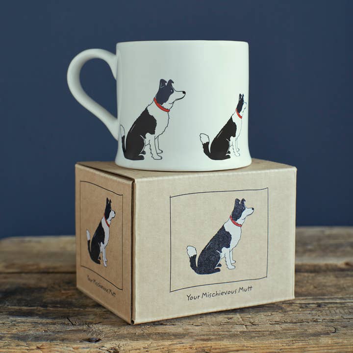 Sweet William Designs – Caneca por atacado – Caneca de cão Mischievous Mutts - Border Collie