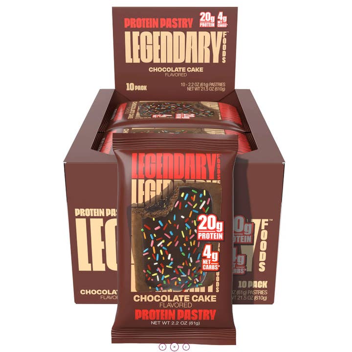 LEGENDARY Protein Pastry Chocolate Cake 2.2 oz 10 count for wholesale by Snacky Candy