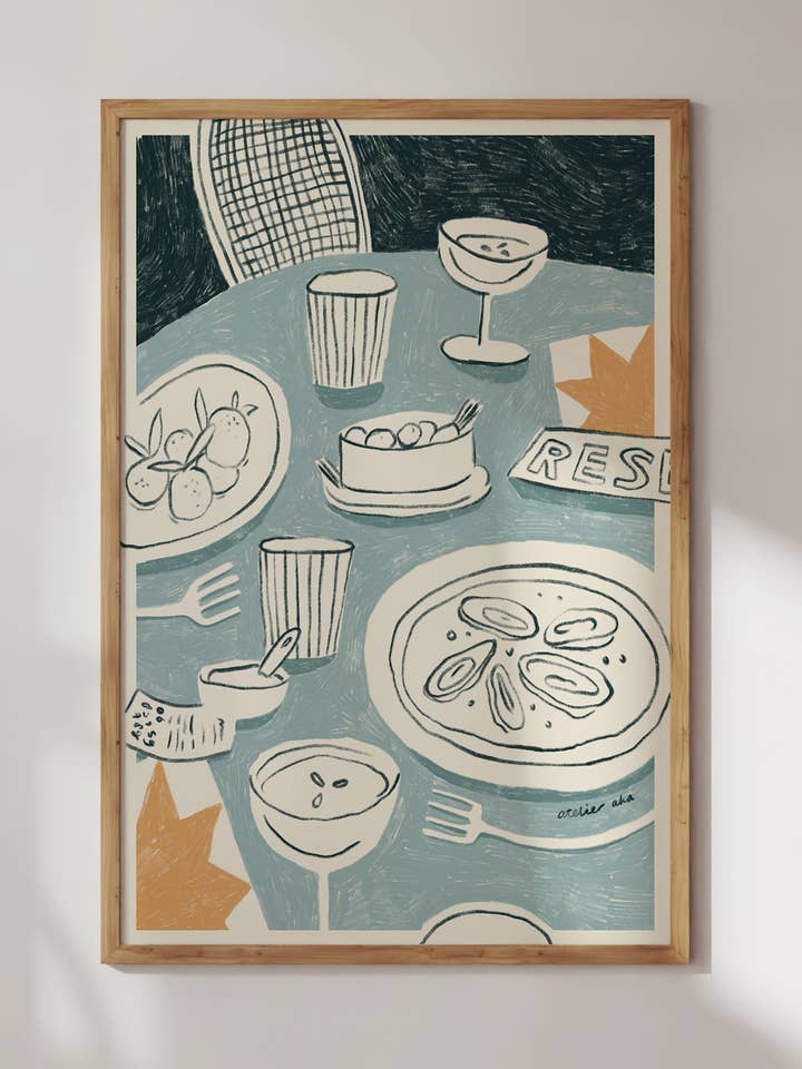 Oysters & Espresso Martinus - 50x70cm for wholesale by Atelier Aha
