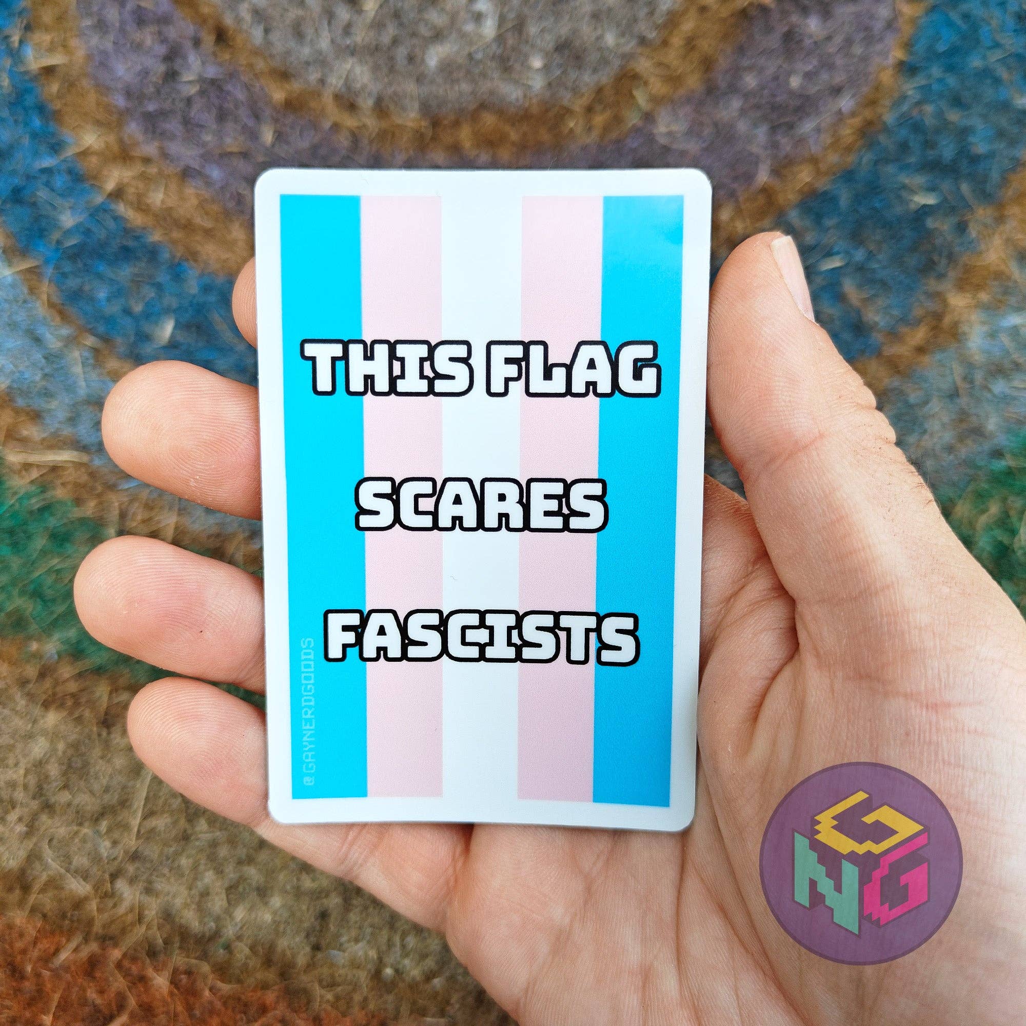 Gay Nerd Goods - Wholesale Sticker - Flag Scares Fascists Sticker3
