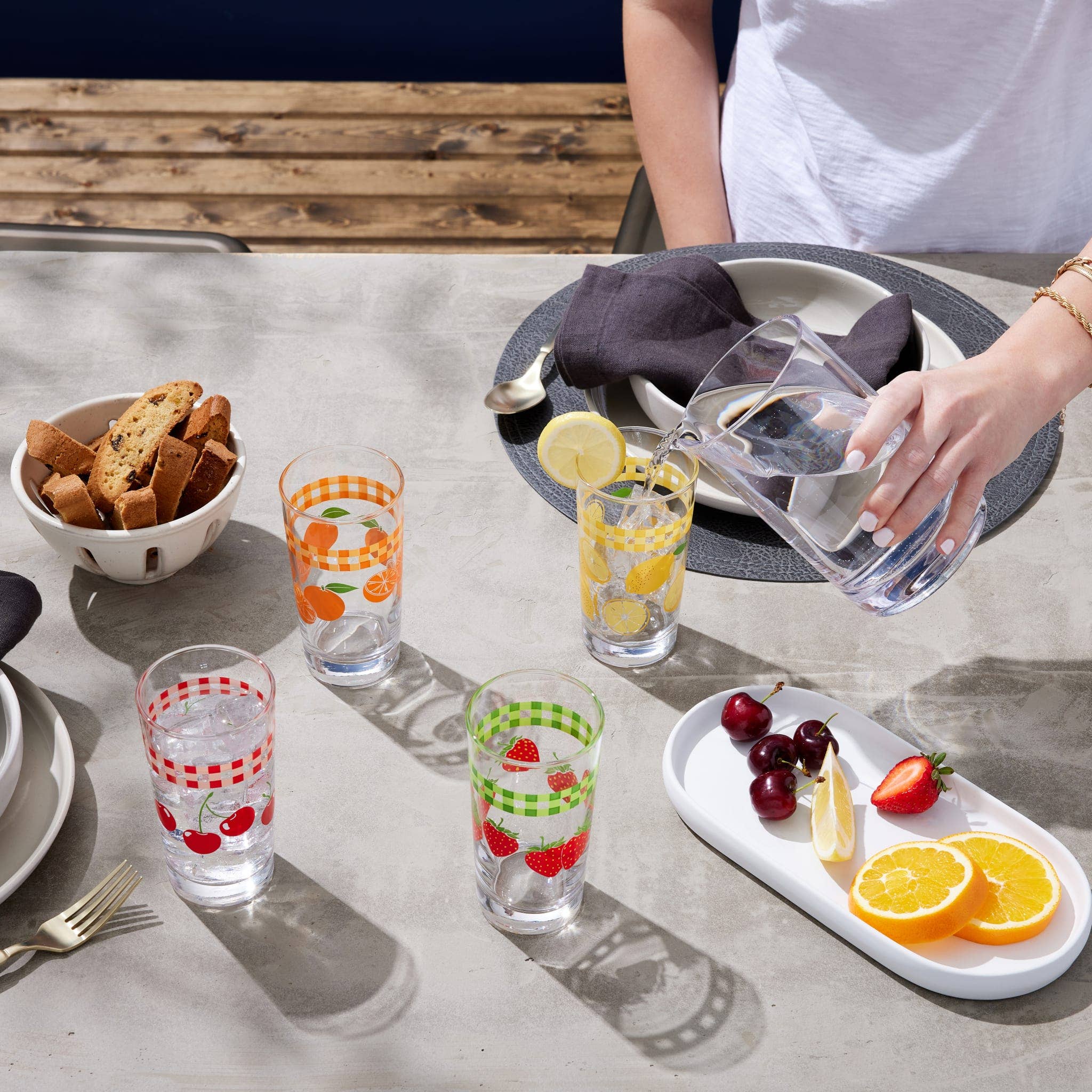 Libbey - Wholesale Drinking Glass/Cup - Libbey Vintage Juice Glasses, 11-ounce, Assorted, Set of 43