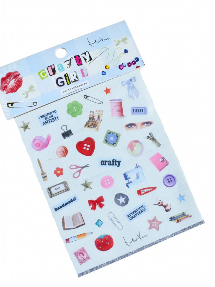 Crafty Girl Picto-Stickers for wholesale by Haricot Vert