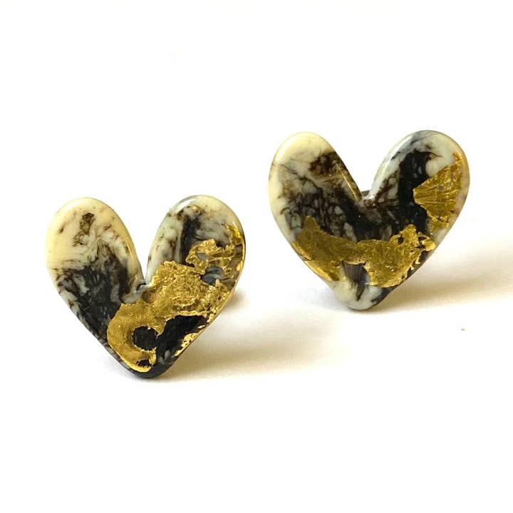 Pedra, vidro e ouro, mármore, coração, pregos por atacado de Helen Chalmers