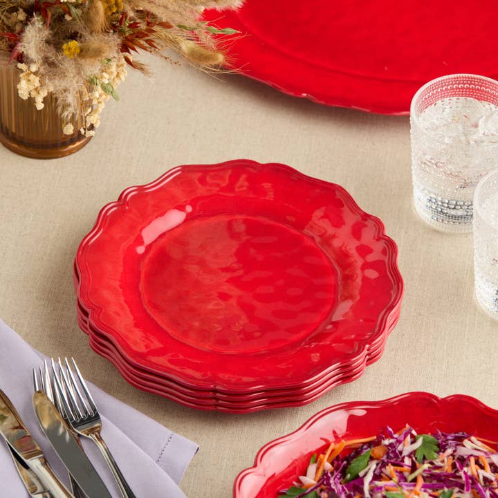 Certified International - Wholesale Dinner Plate - Isabella Red Melamine Dinner Plate 11in