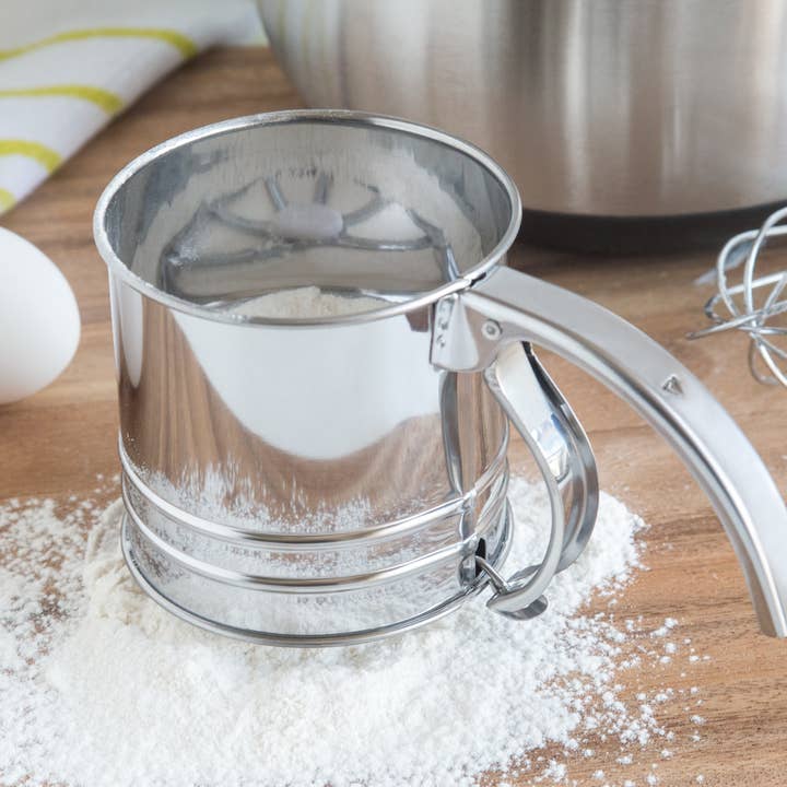 Fox Run Brands - Wholesale Sifter - Fox Run Flour Sifter, 1-Cup, 3.25" x 5.75" x 3.5"