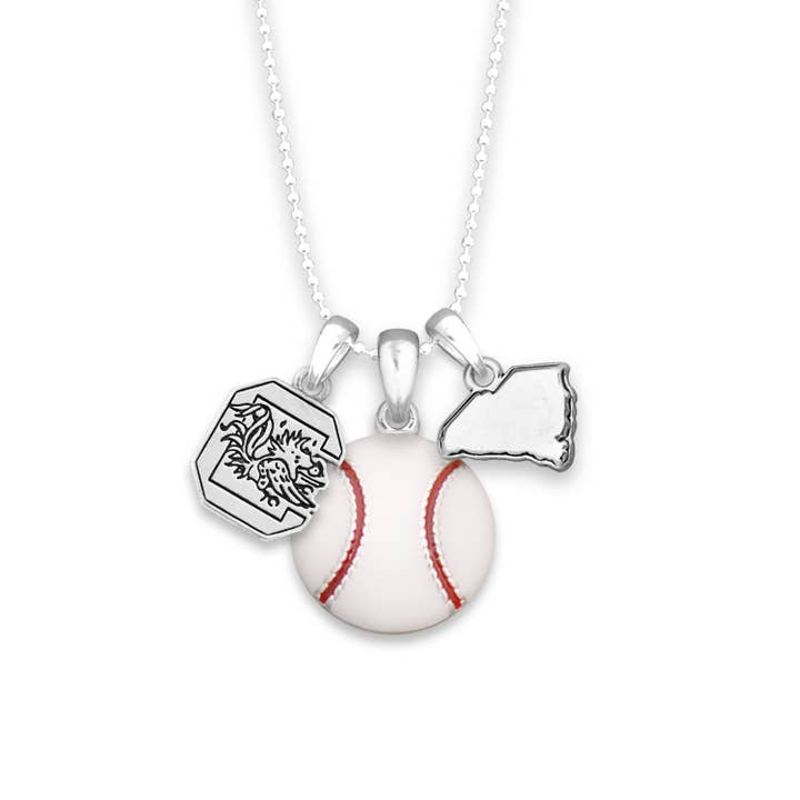 South Carolina Gamecocks Baseball Focus Necklace for wholesale by From The Heart