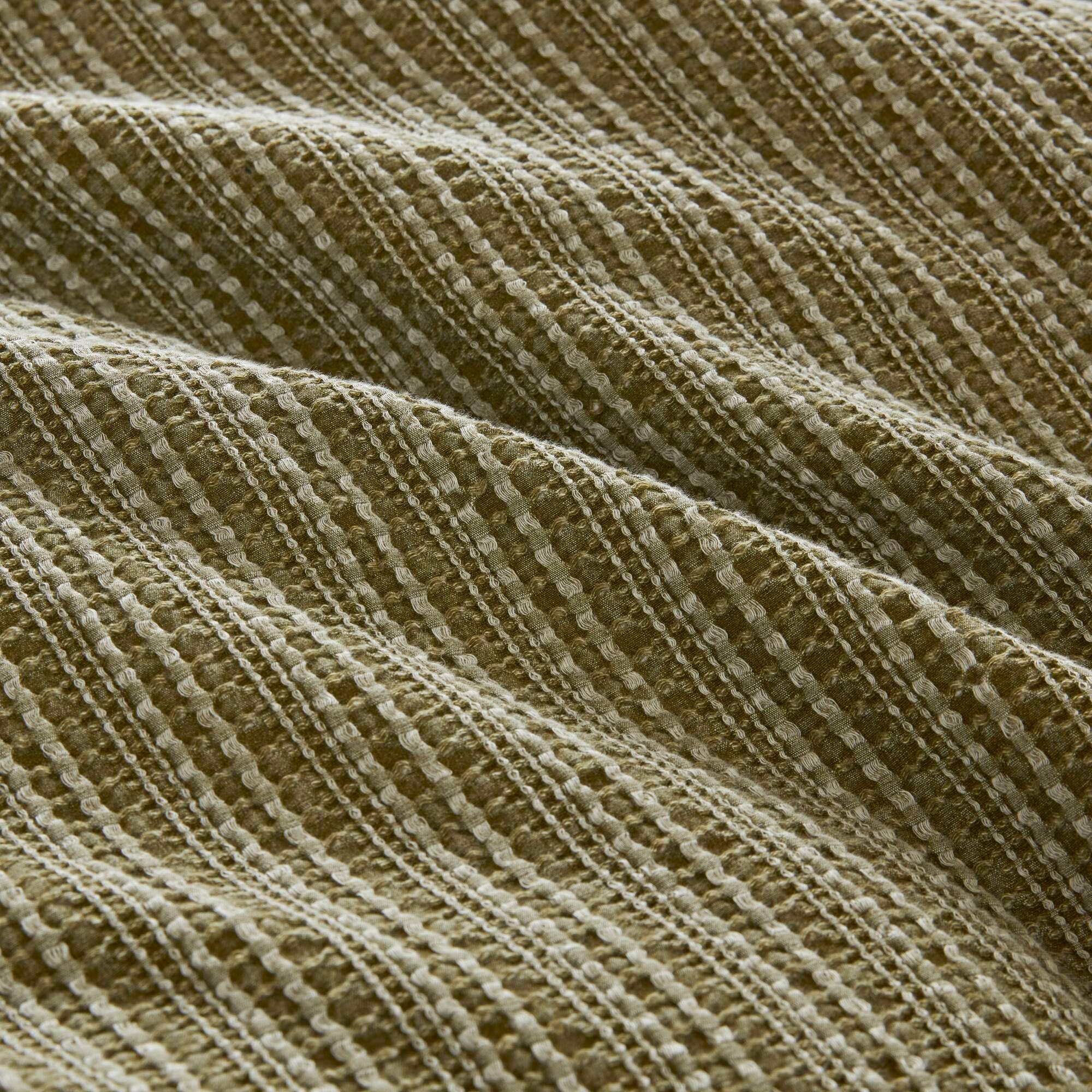 Olliix - Wholesale Bedding Set - 3 Piece Vintage Waffle Washed Comforter Set, Green10