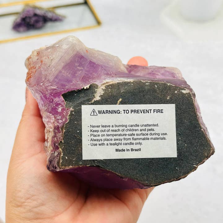 Rock Paradise - Wholesale Candle Holder - Rough Amethyst Crystal Candle Holder9