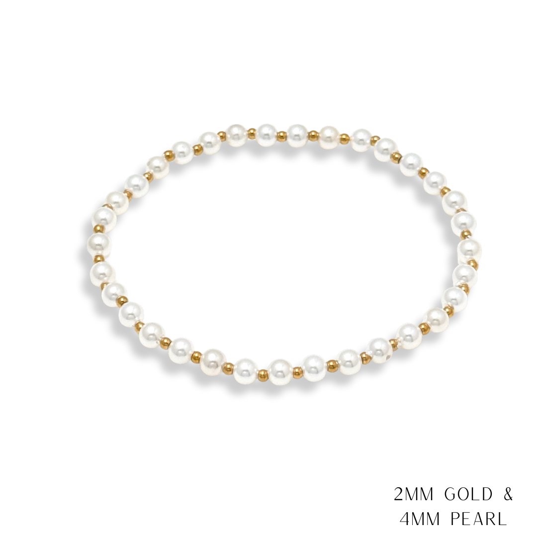 Savvy Bling - Vente Bracelet de perles - Bracelets en perles de perles et d'or étanches4