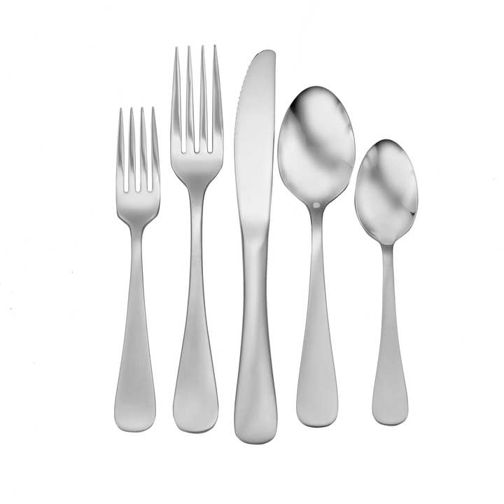 Satin Annapolis Silverware 20 Piece Set Made in USA for wholesale by Liberty Tabletop