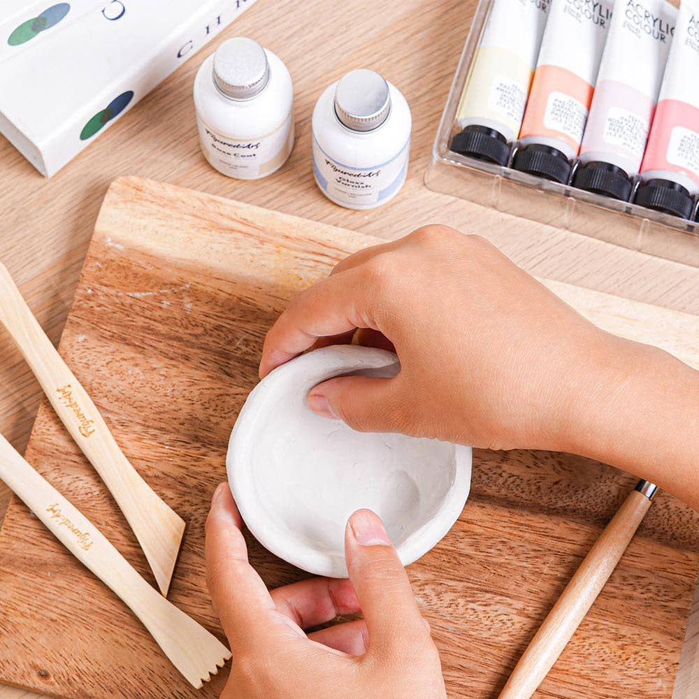 Figured'Art – Großhandel Bastelset – Modellier-Set aus selbsthärtendem Ton für Töpferarbeiten8