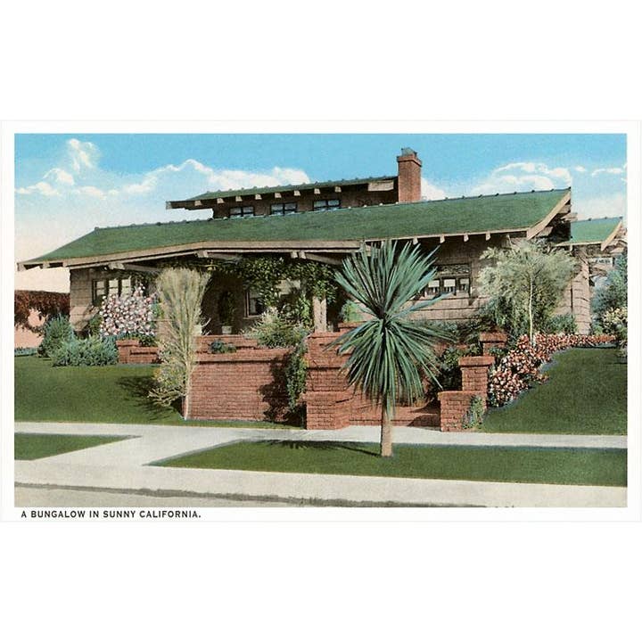 Found Image Press - Wholesale Sticker - Sticker CA-172 Bungalow in Sunny California