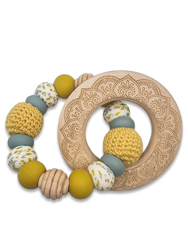 La Bohème - Mostaza // Anillo de Dentición de Madera para venta al por mayor de Câlin Bohème