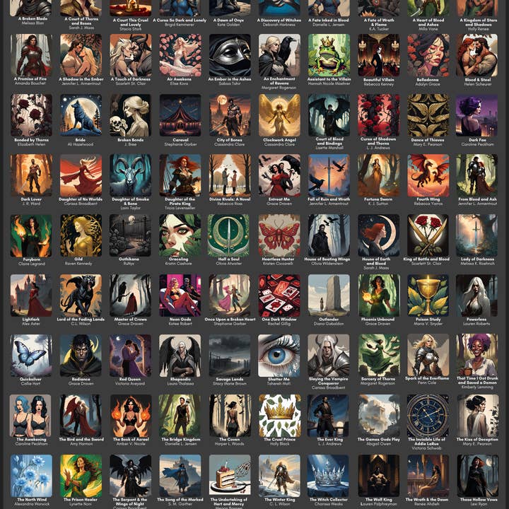 Celegreat - Wholesale Poster - Top 100 Romance Fantasy Books Scratch Off Poster1