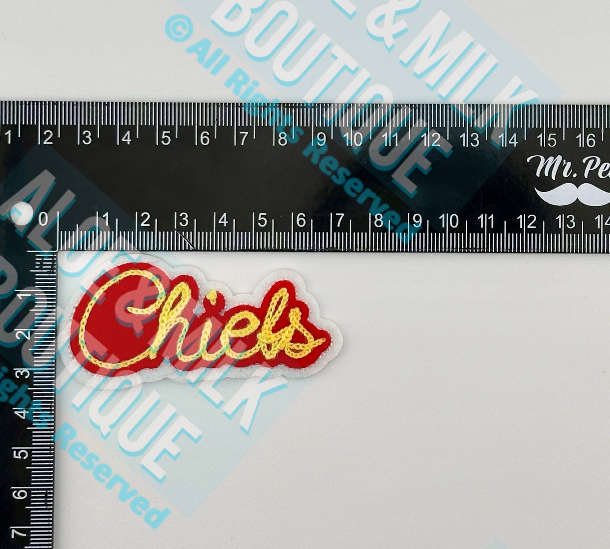 Aloe and Milk Boutique - Vente Écusson - Patch Chiefs en point de chaînette, Fan des Chiefs, Patch pour chapeau3