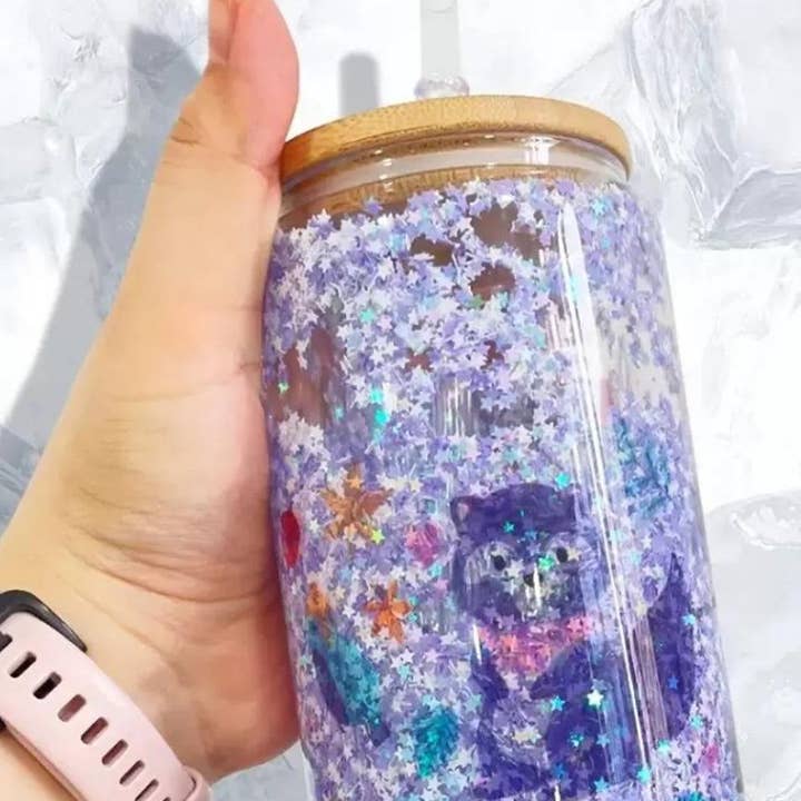 20 oz Sublimation Double Wall Glass Snow Globe Tumbler With Bamboo Lid: Add Some Magic to Your Sips for wholesale by Matt's Warehouse Deals