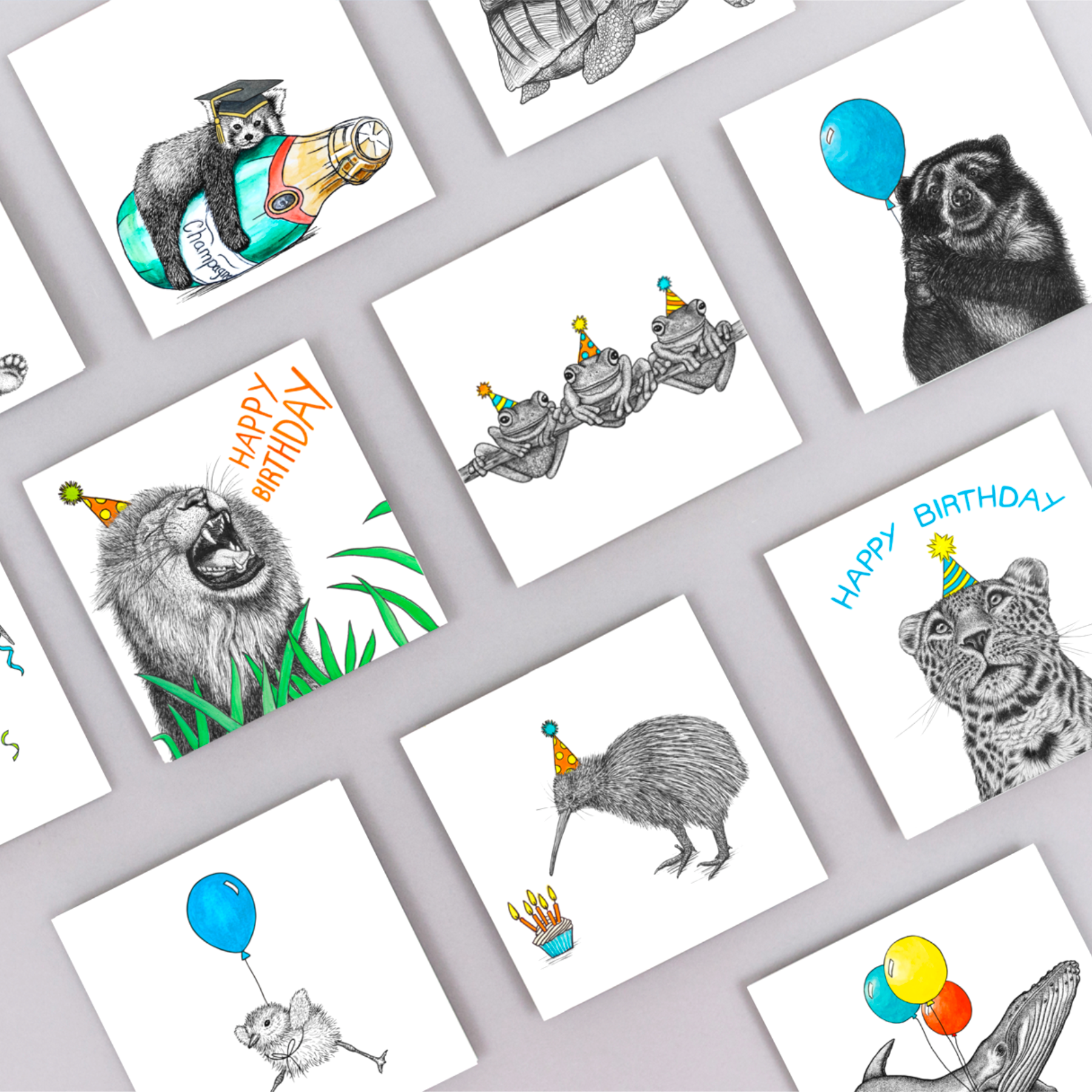 Wild Lines - Wholesale Birthday Card - Lion Cards // Lion Birthday Card, Eco-friendly Wildlife Card2