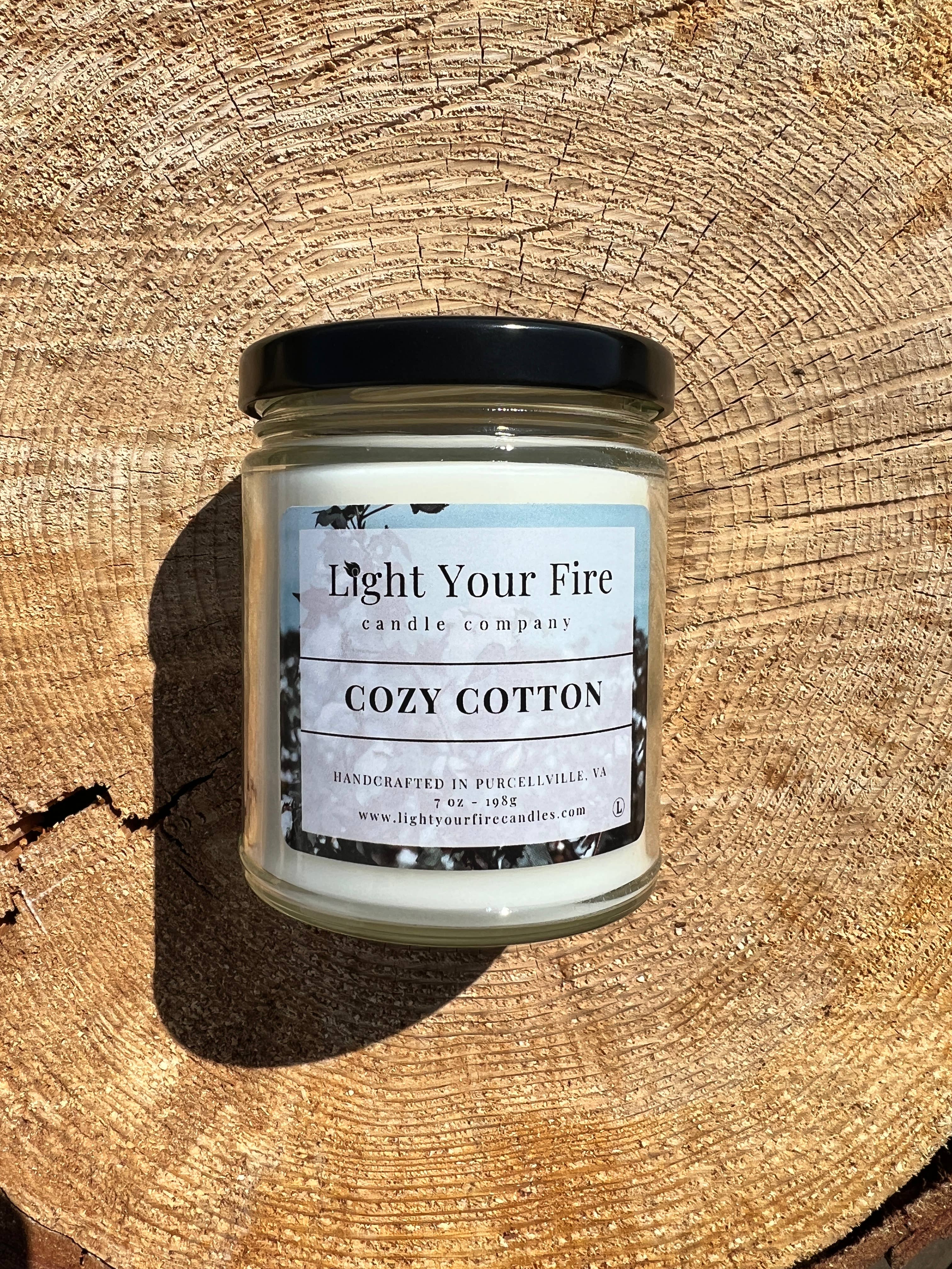 Light Your Fire Candle Co - Wholesale Jar/Filled Candle - Cozy Cotton Candle3