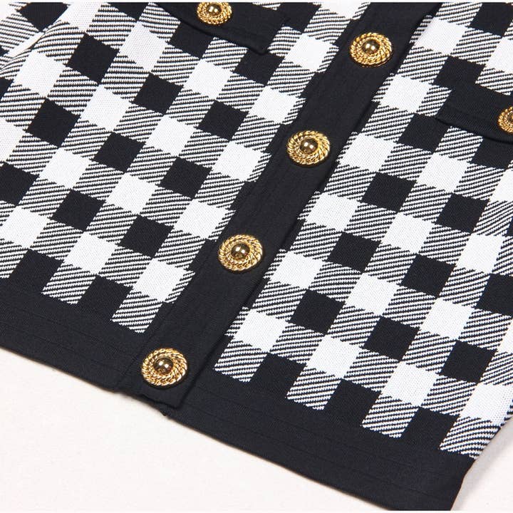 Productseeker - Wholesale Cardigan - Women's - JK071 Chic Plaid Cardigan Jacket - Autumn Essential34