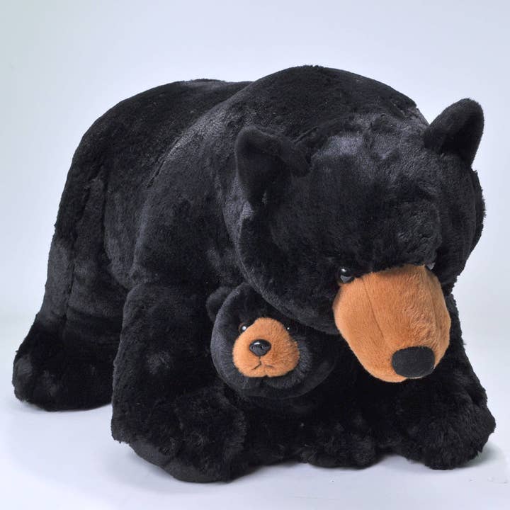 Mom Baby-Jumbo Sort Bjørn Plys 30" for engroshandel hos Wild Republic