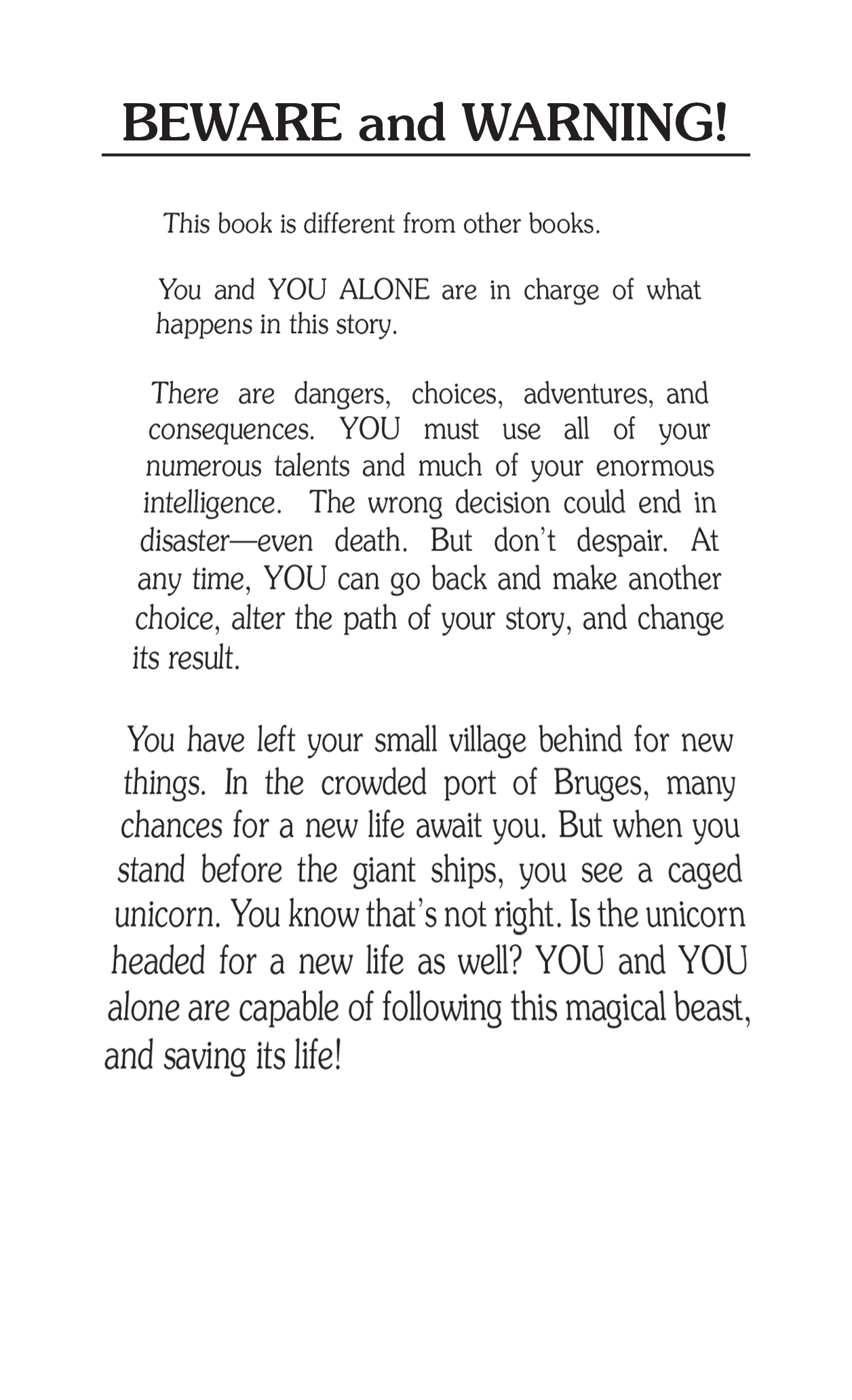 Choose Your Own Adventure - Wholesale Middle Grade Book (9-12) - The Rescue Of The Unicorn, Children's Book1