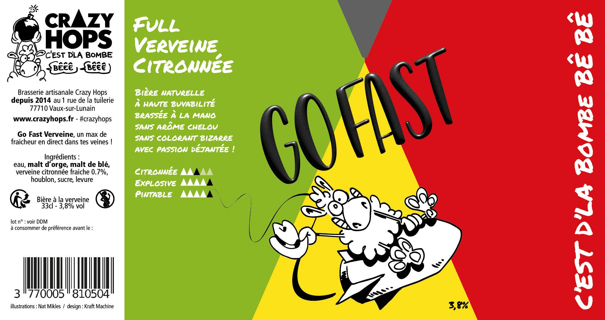 CRAZY HOPS - Wholesale Beer - Go Fast White Verbena Beer 33cl0