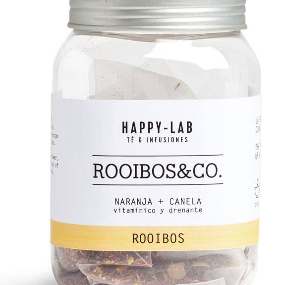 Ekologisk rooibos Happy-Lab Rooibos och Co. Kruka 14 pyramider för wholesale av Gourmandise