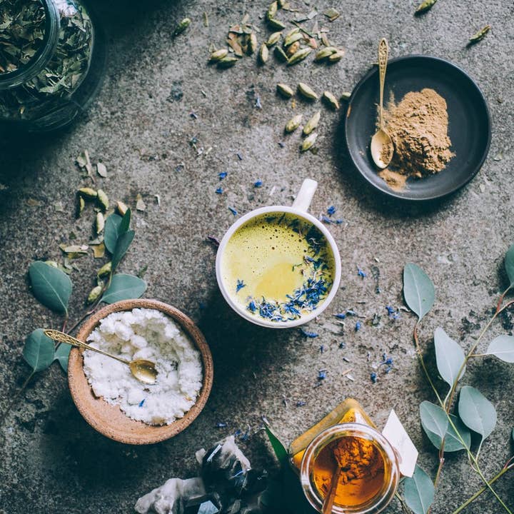 Anima Mundi Apothecary - Wholesale Powdered Health Drink - GOLDEN MOON MILK | Blue Lotus Vanilla3