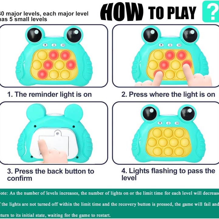 VIGOR - Wholesale Fidget Toy - Kids - Mini-Handheld Fast Speed Push Game,Relieving Stress Pop Fidget Game Quick Push Bubble Game for Kids & Adults(10 Pack)10